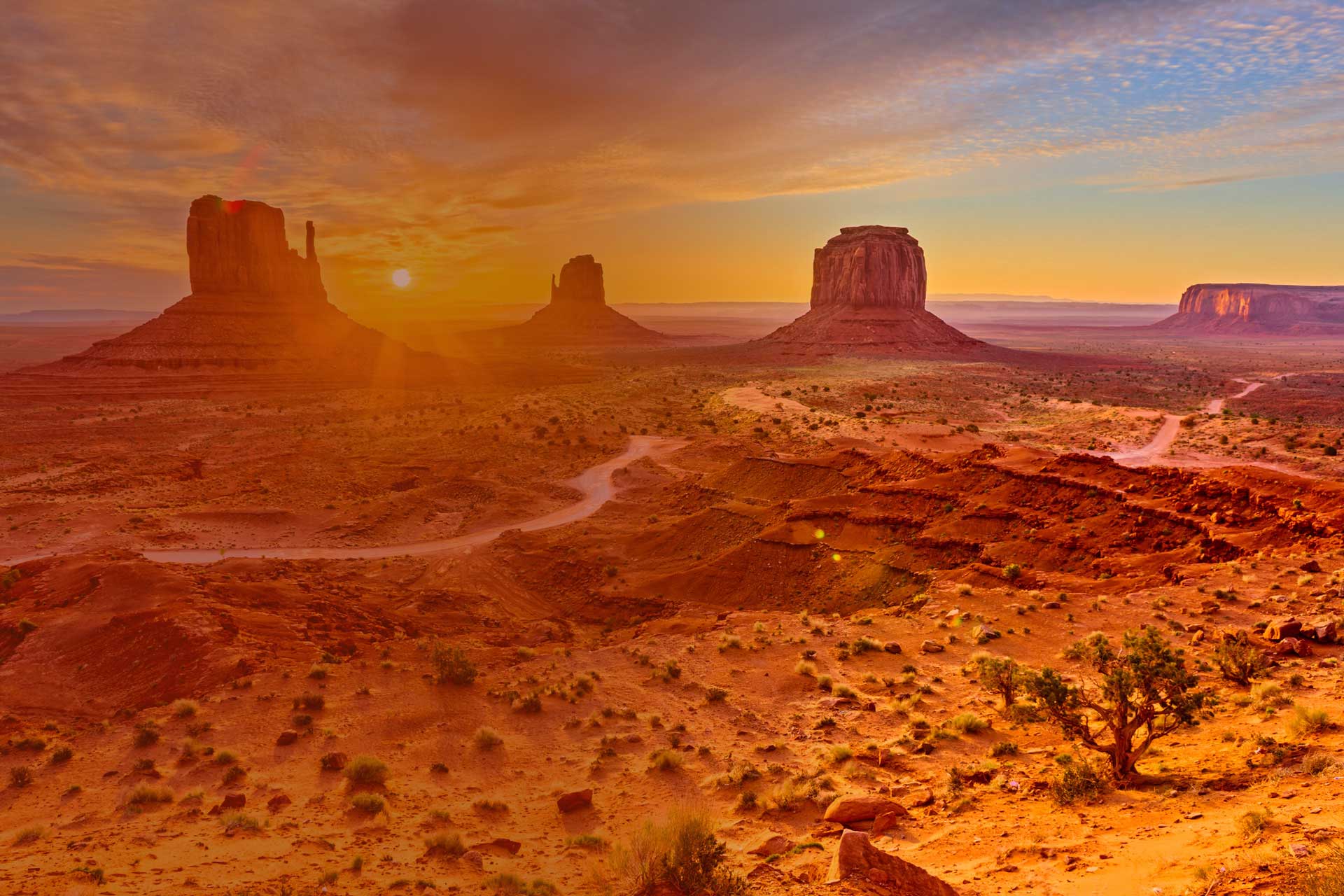 Arizona desert sunset