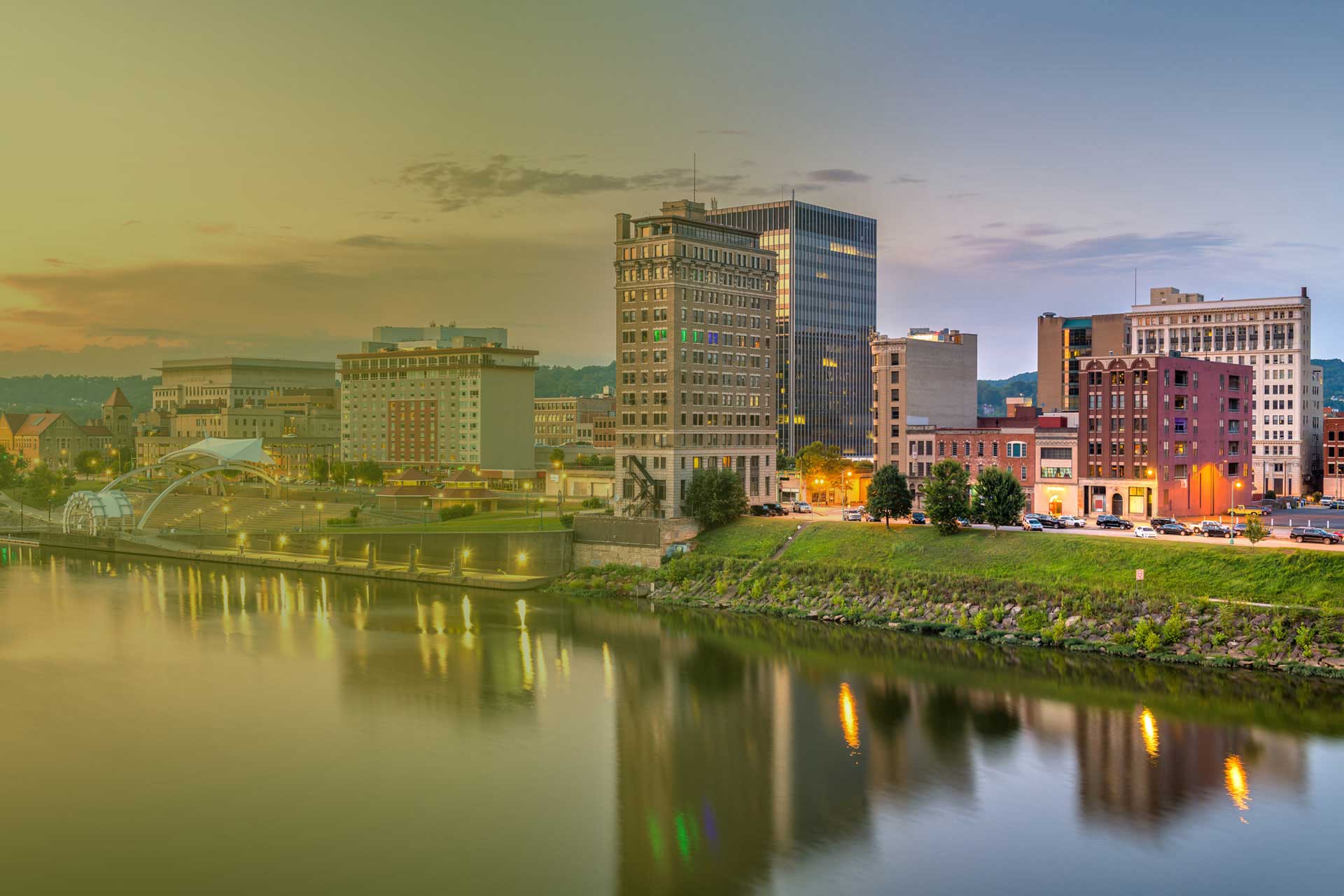 City skyline in West Virginia